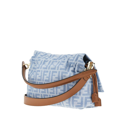 FENDI FF denim medium 'Mamma Baguette' bag