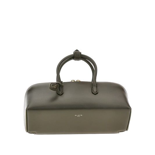 ALAIA Box leather small 'Delta' bag