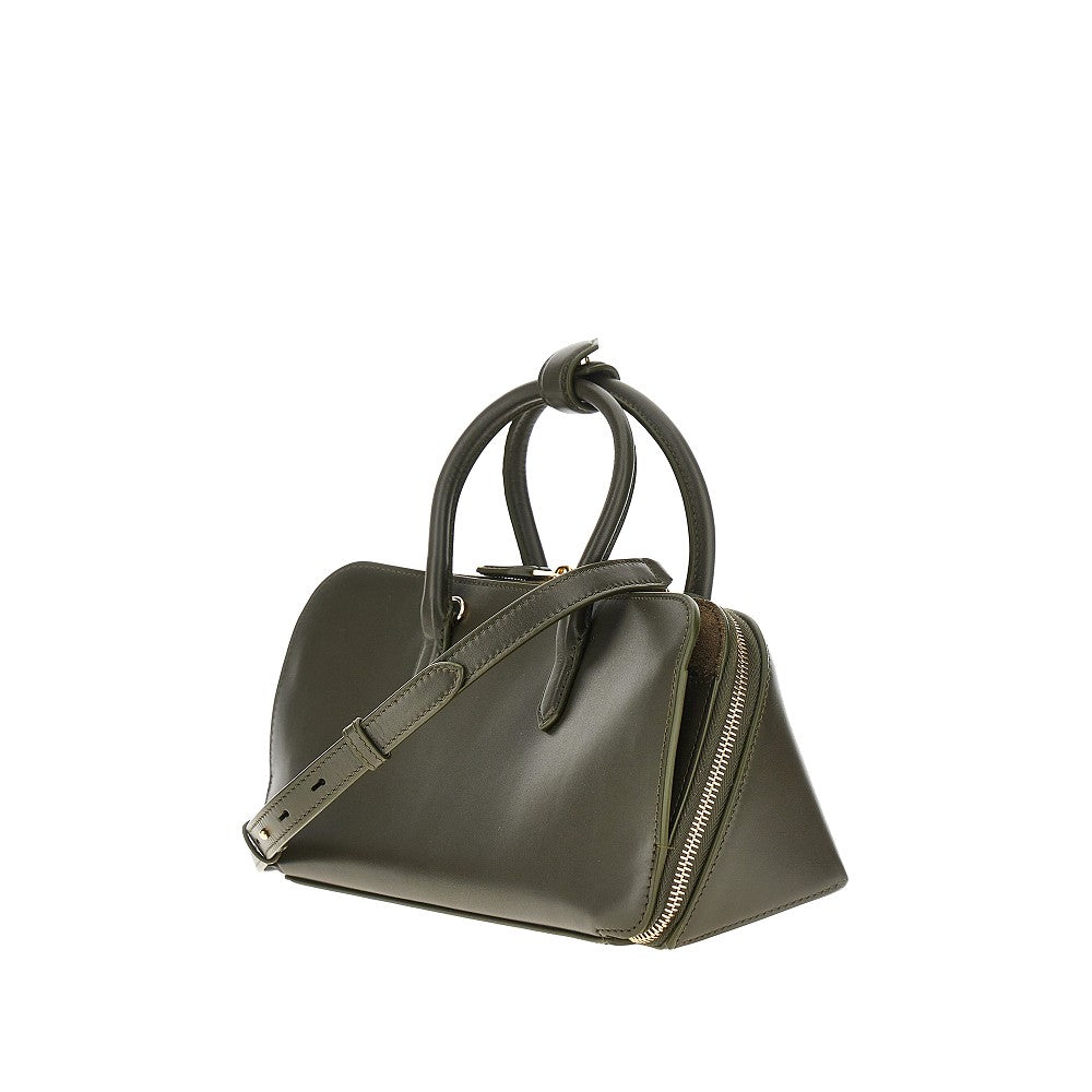 ALAIA Box leather small 'Delta' bag