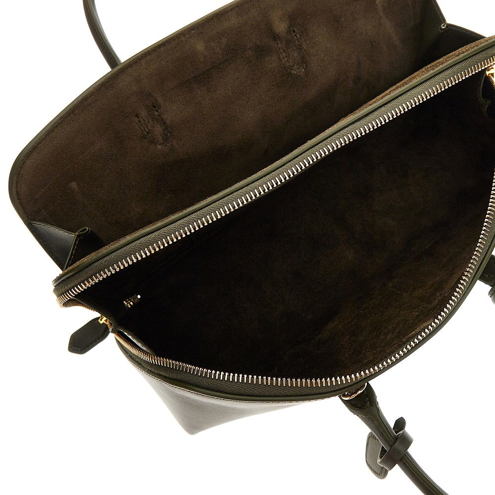 ALAIA Box leather small 'Delta' bag