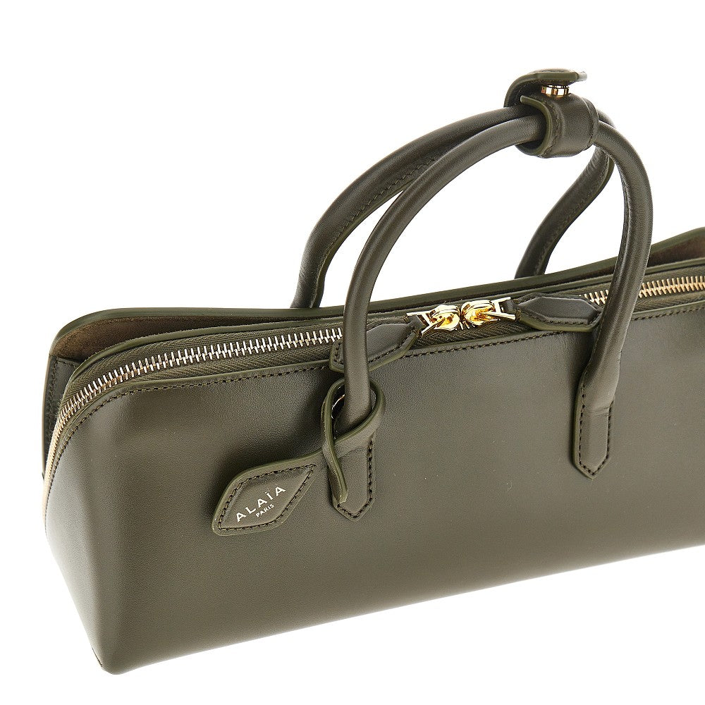 ALAIA Box leather small 'Delta' bag