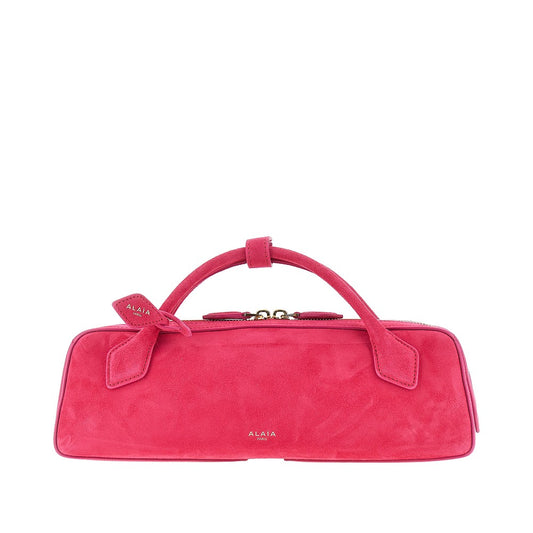 ALAIA Suede leather 'Le Teckel' clutch