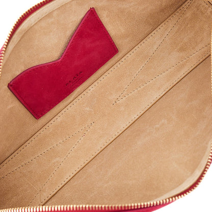 ALAIA Suede leather 'Le Teckel' clutch