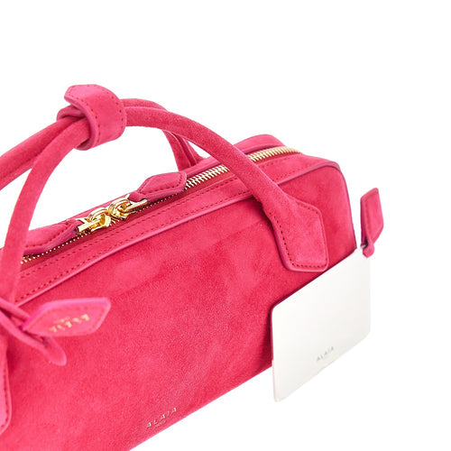 ALAIA Suede leather 'Le Teckel' clutch