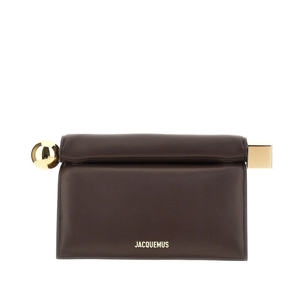 JACQUEMUS Nappa leather 'Rond Carré' clutch