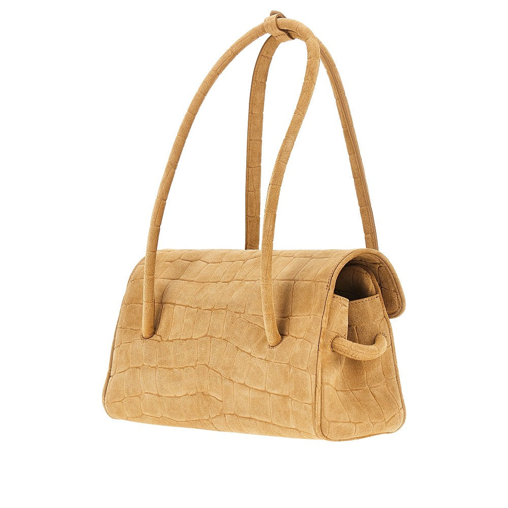 JACQUEMUS Embossed suede leather 'Turismo Long' bag