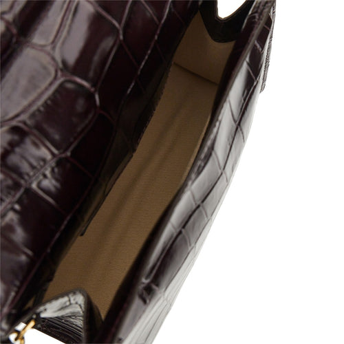 Jacquemus 'Rond Carré' croco-embossed leather clutch