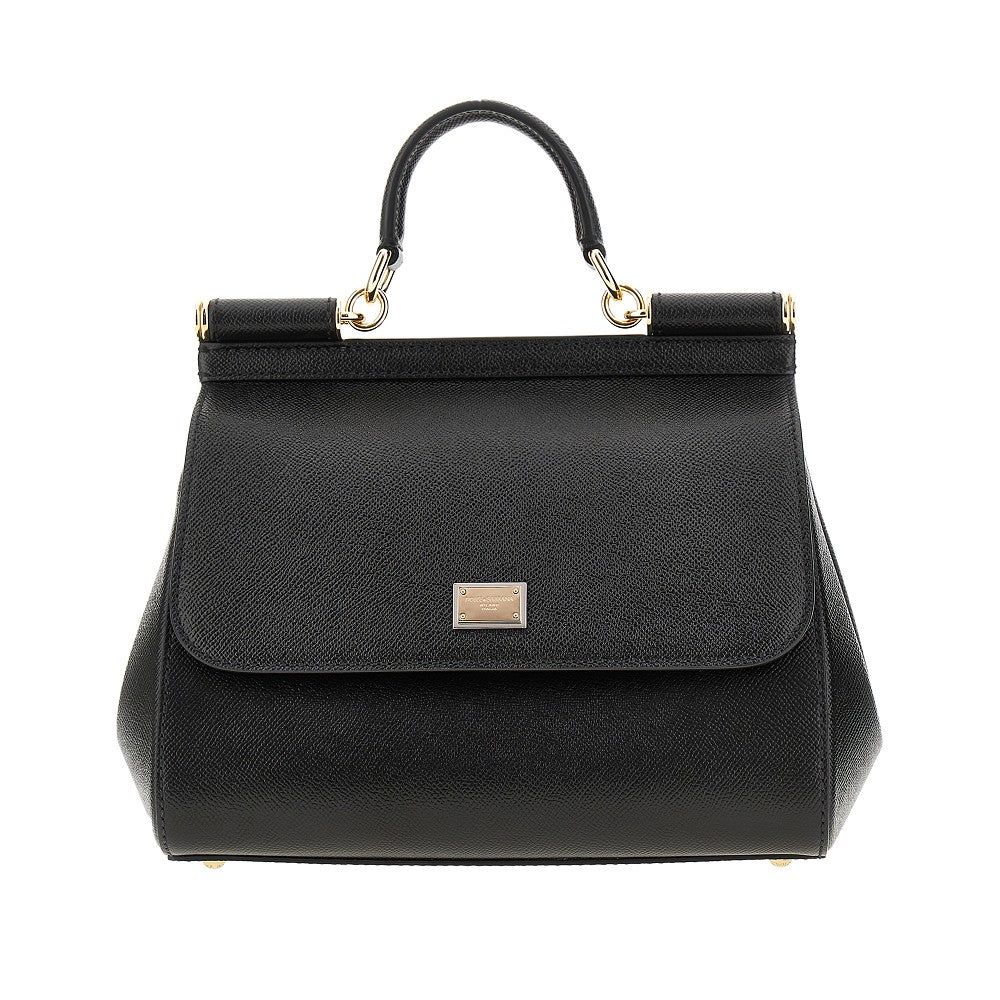 DOLCE&GABBANA Dauphine leather large 'Sicily' bag