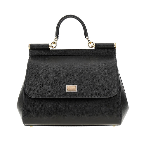 DOLCE&GABBANA Dauphine leather large 'Sicily' bag