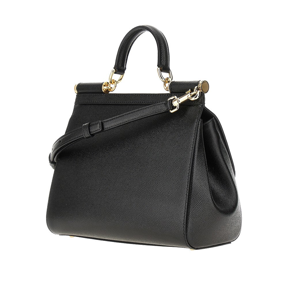 DOLCE&GABBANA Dauphine leather large 'Sicily' bag