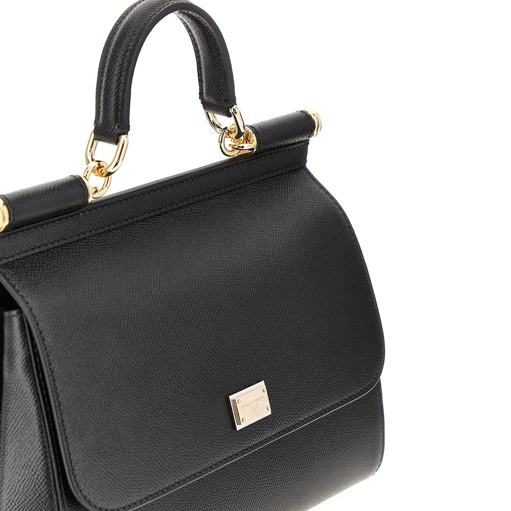 DOLCE&GABBANA Dauphine leather large 'Sicily' bag
