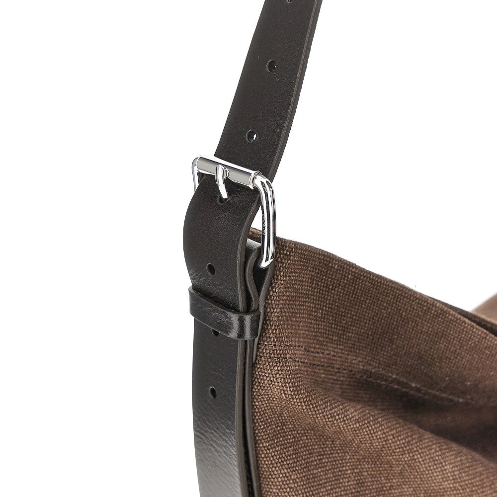 Lemaire Small 'Belted' canvas tote bag