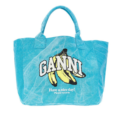 Ganni Shopping bag with Banana print
