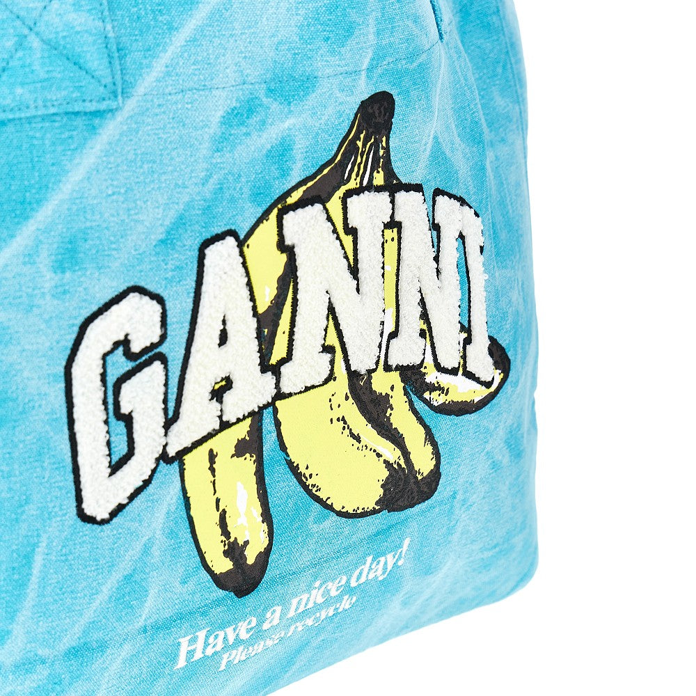 Ganni Shopping bag with Banana print