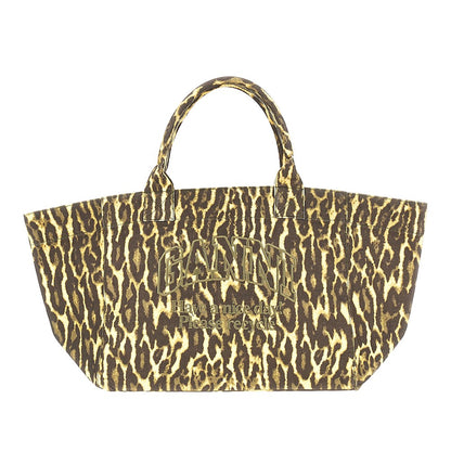 Ganni Leopard canvas XXL tote bag