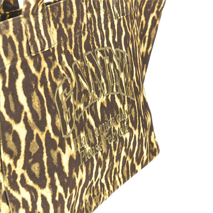 Ganni Leopard canvas XXL tote bag