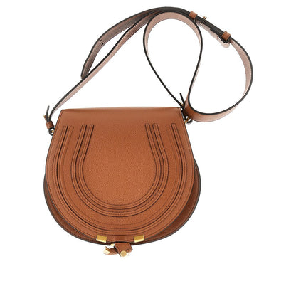 CHLOE' Grained leather 'Marcie' saddle bag