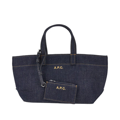 A.P.C. Denim small 'Le Drummer Toile' bag