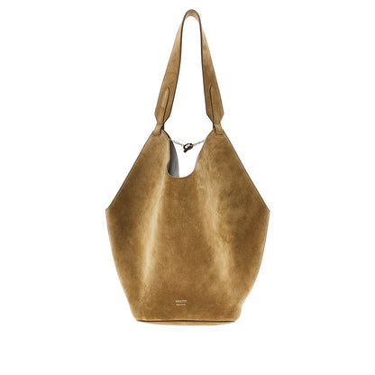 KHAITE Small suede leather 'Lotus' tote bag