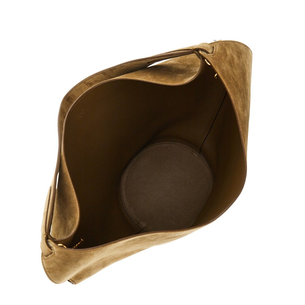 KHAITE Small suede leather 'Lotus' tote bag
