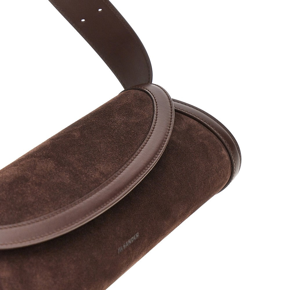 JIL SANDER Suede leather small 'Cannolo' bag