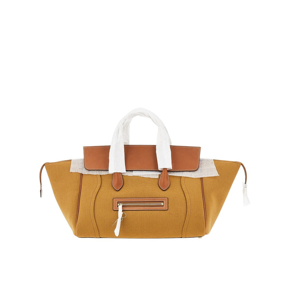 CELINE Canvas and leather medium 'Luggage' bag