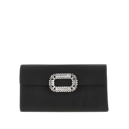 ROGER VIVIER 'Sexy Choc' satin clutch