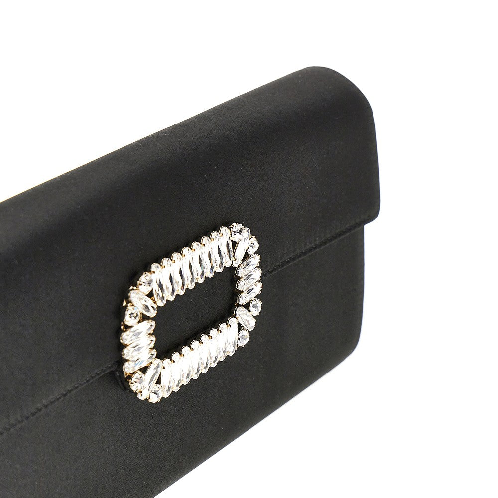 ROGER VIVIER 'Sexy Choc' satin clutch