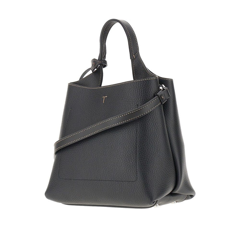 TODS Grained leather mini shopping bag
