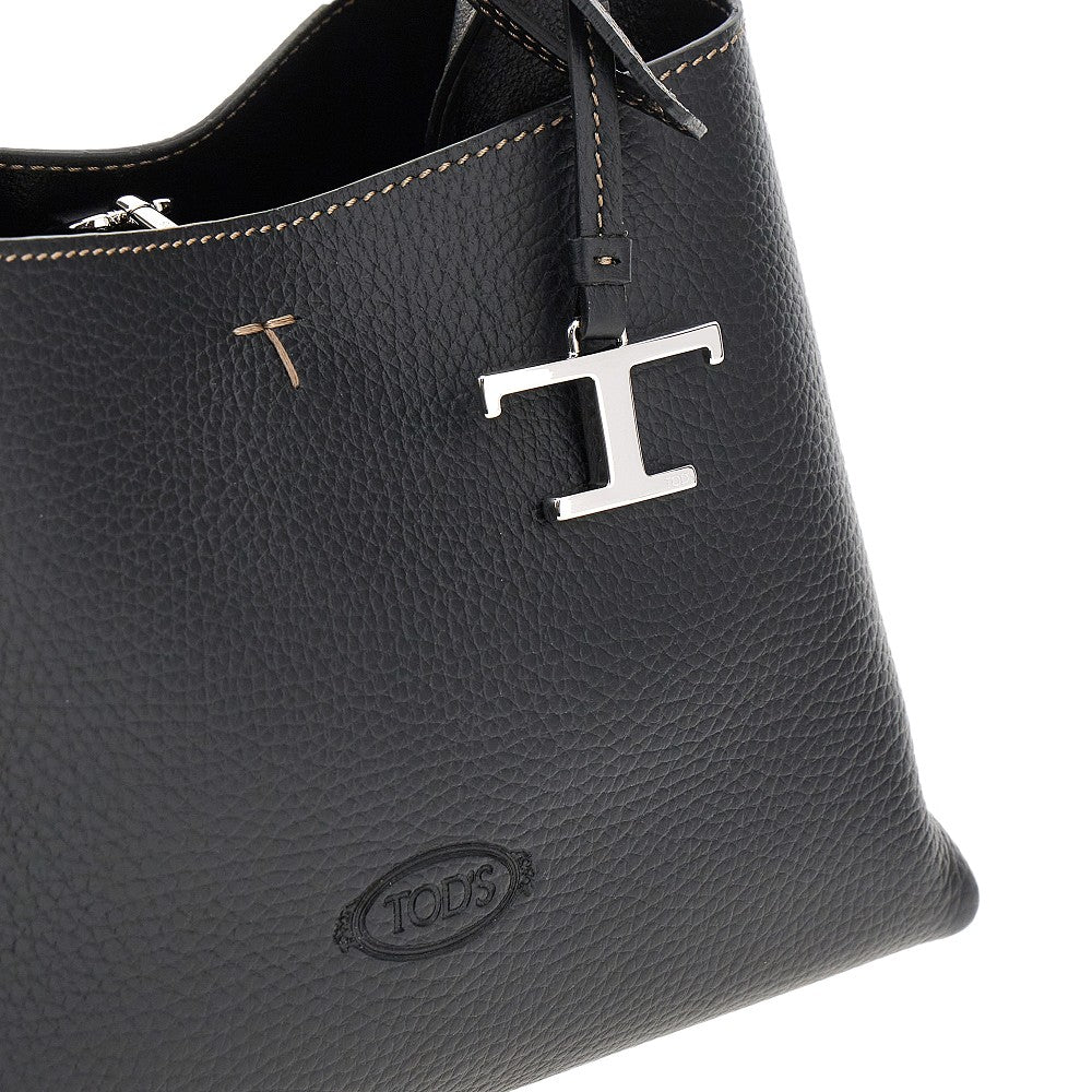 TODS Grain leather micro shopping bag