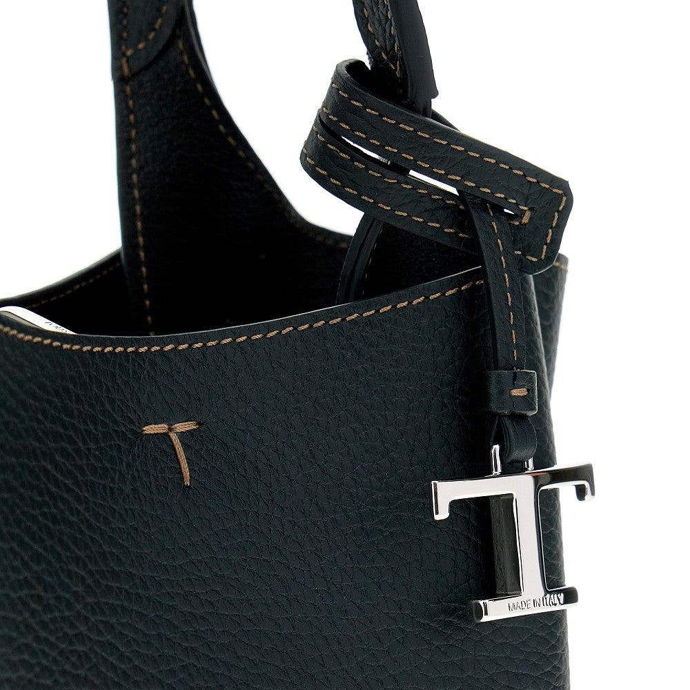 TODS Grained leather mini shopping bag