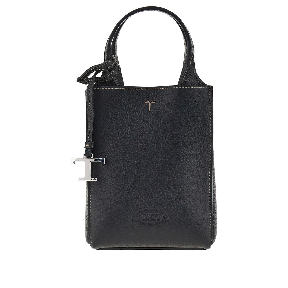 TODS Grained leather micro tote bag