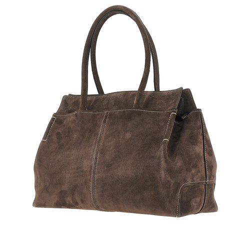 TODS Suede leather medium shopping bag