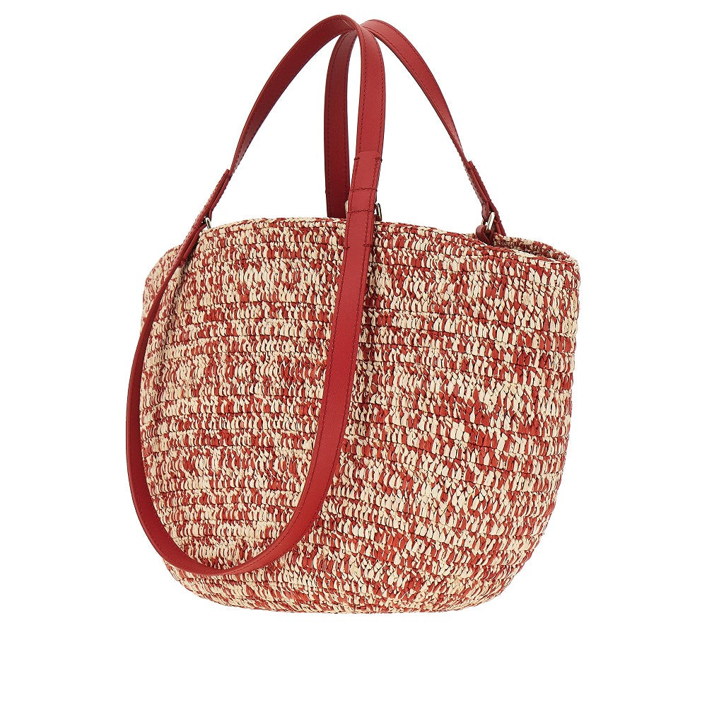 LOEWE Raffia medium 'Eclipse' basket bag