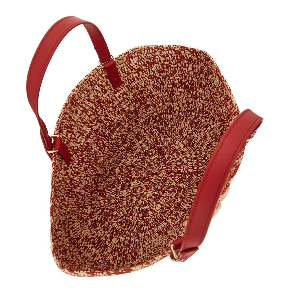 LOEWE Raffia medium 'Eclipse' basket bag