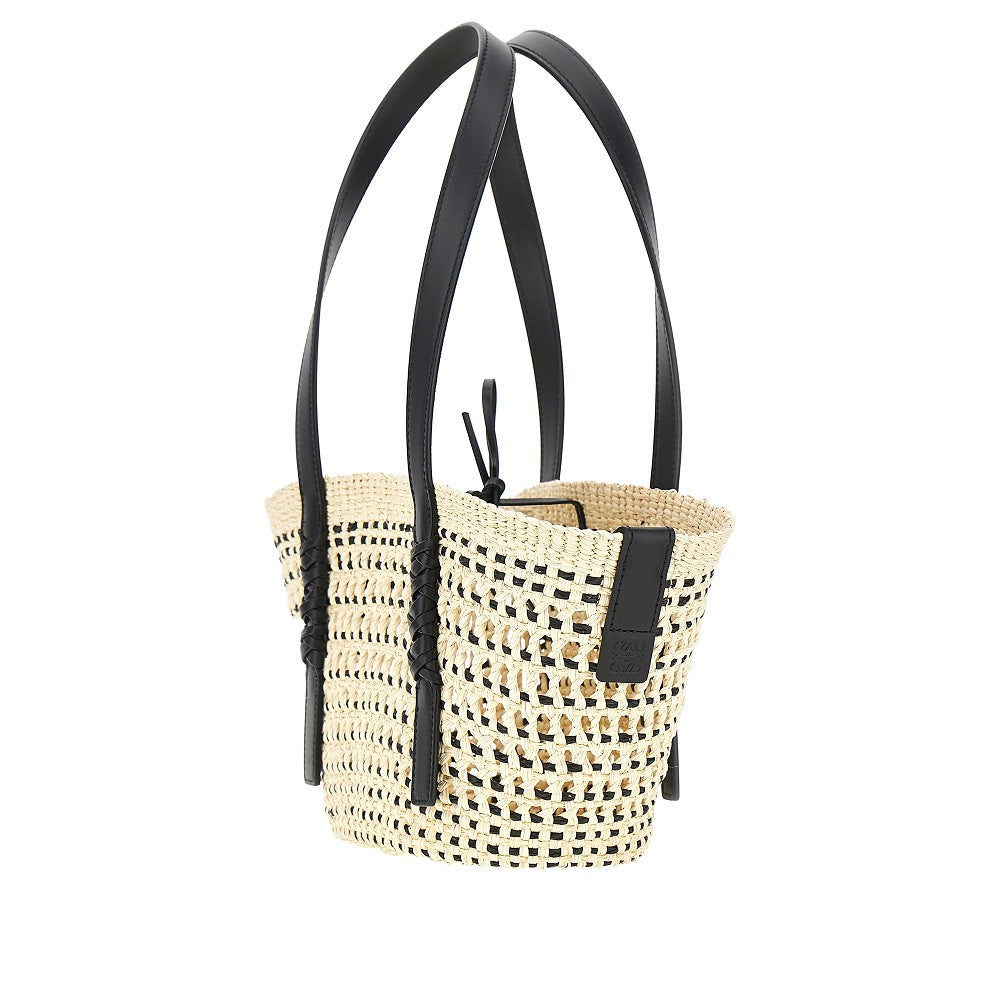LOEWE Braided palm small 'Braid' basket bag