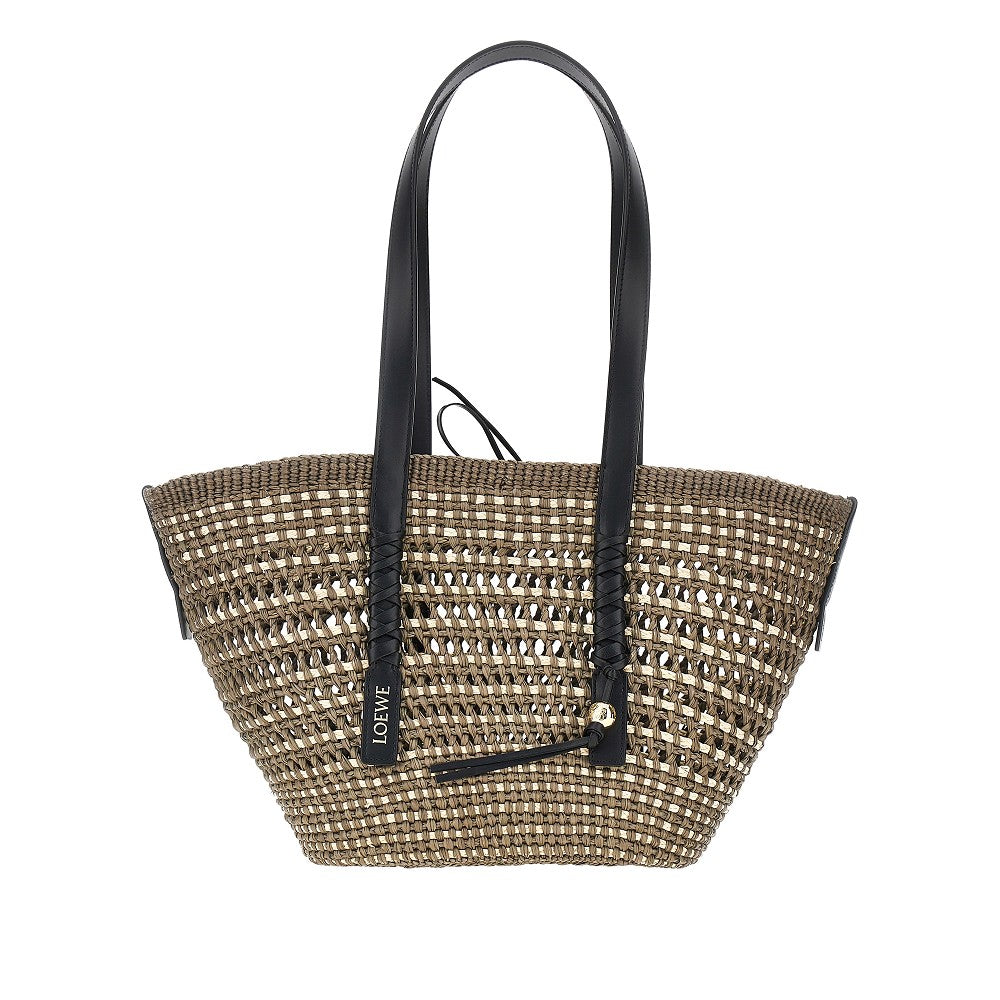 LOEWE Braided palm medium 'Braid' basket bag