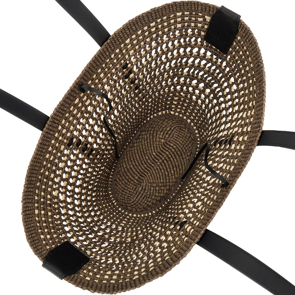 LOEWE Braided palm medium 'Braid' basket bag