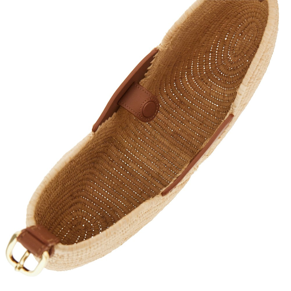 LOEWE Raffia and leather medium 'Swing' bag