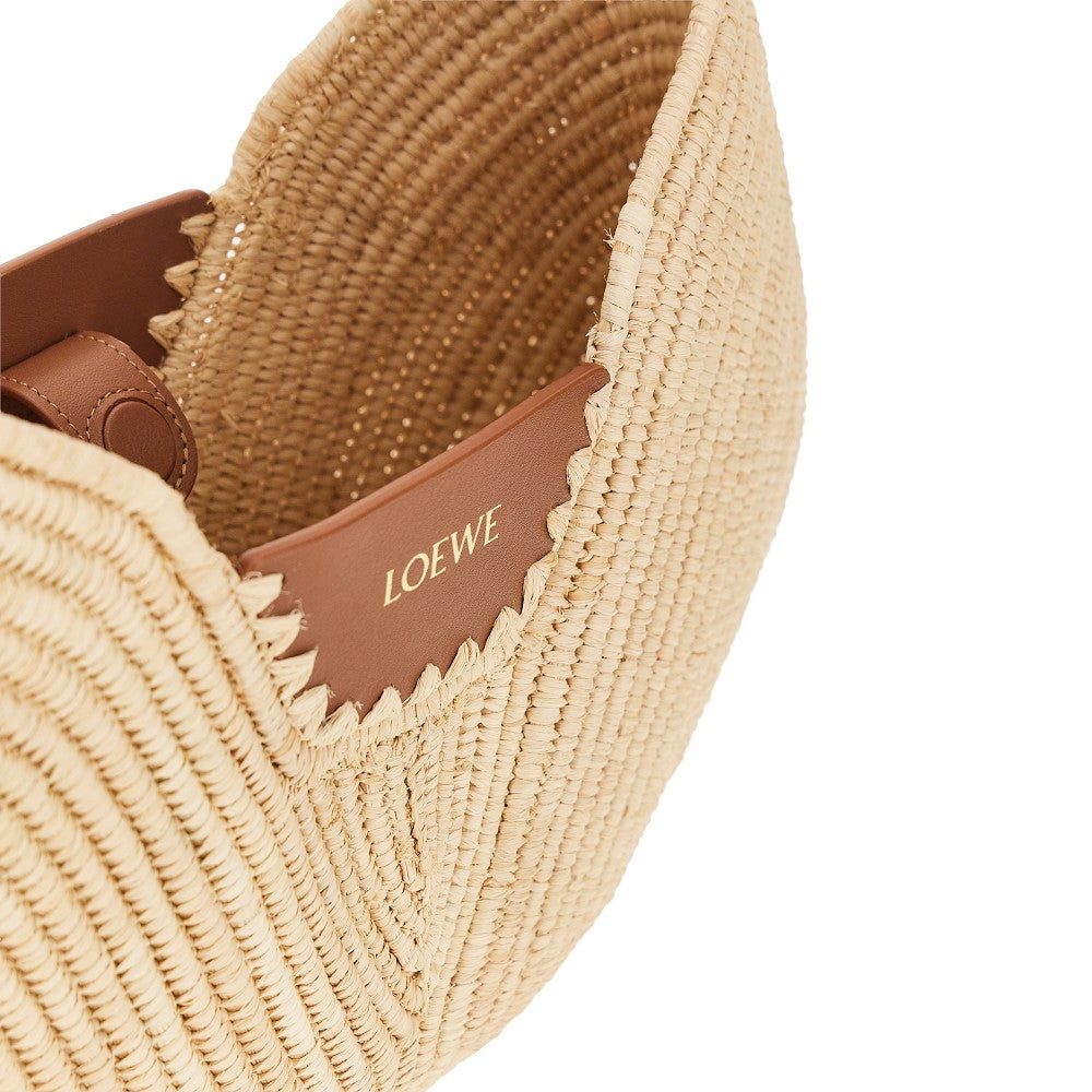 LOEWE Raffia and leather medium 'Swing' bag