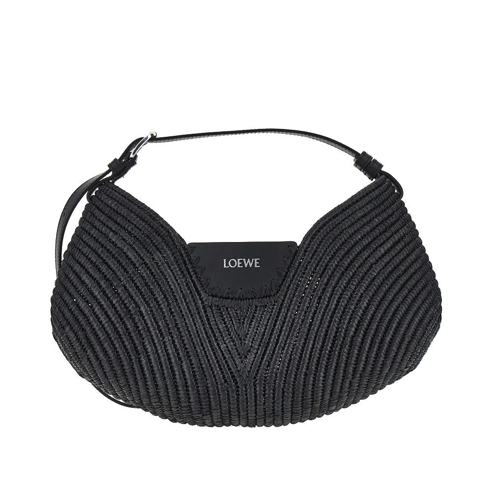 LOEWE Raffia and leather medium 'Swing' bag