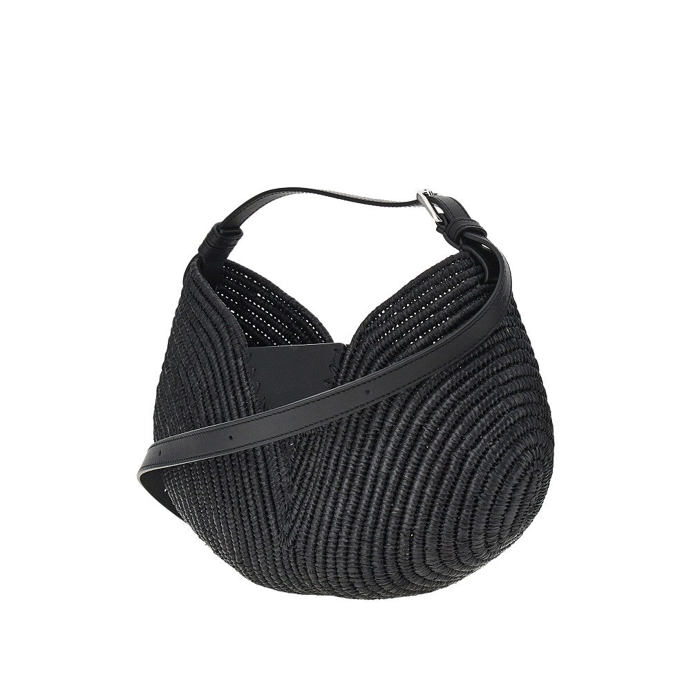 LOEWE Raffia and leather medium 'Swing' bag