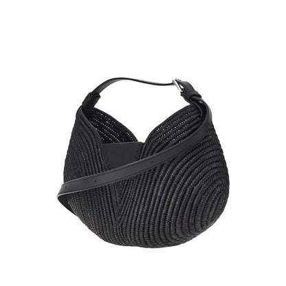 LOEWE Raffia and leather medium 'Swing' bag