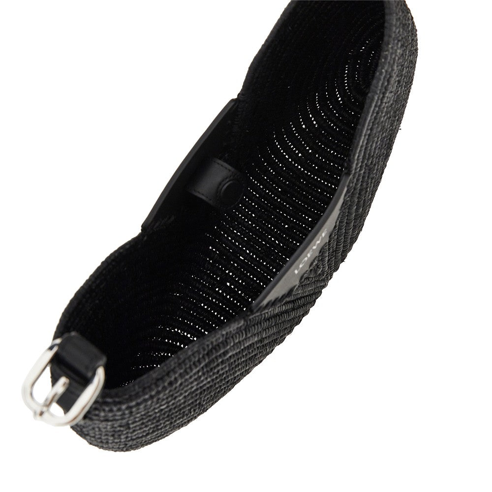 LOEWE Raffia and leather medium 'Swing' bag