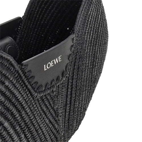 LOEWE Raffia and leather medium 'Swing' bag