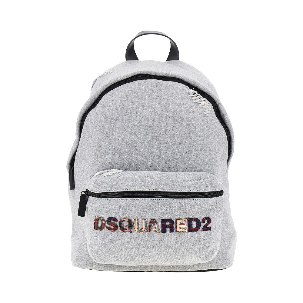 DSQUARED2 Distressed jersey backpack