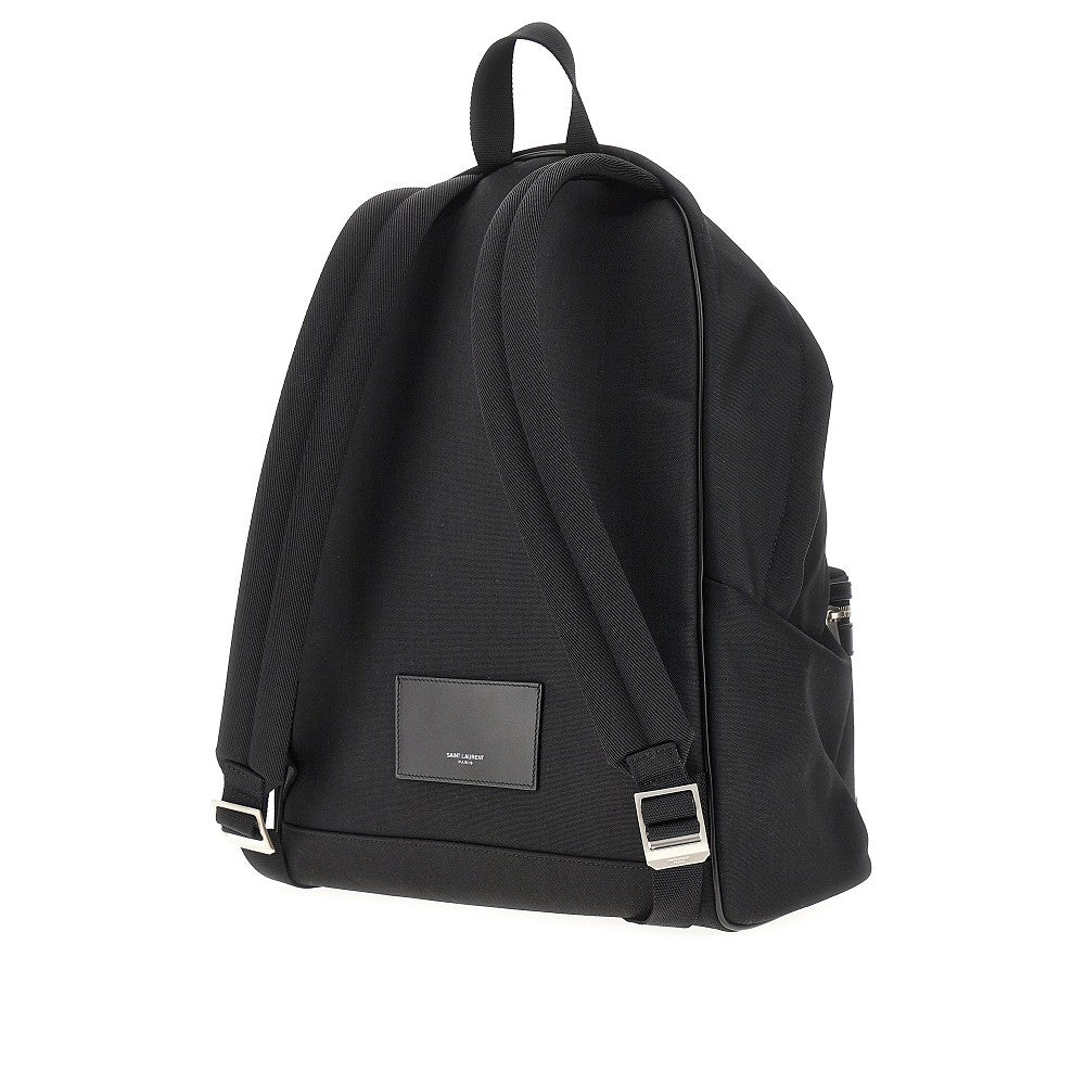 Saint Laurent 'City' canvas backpack with leather details