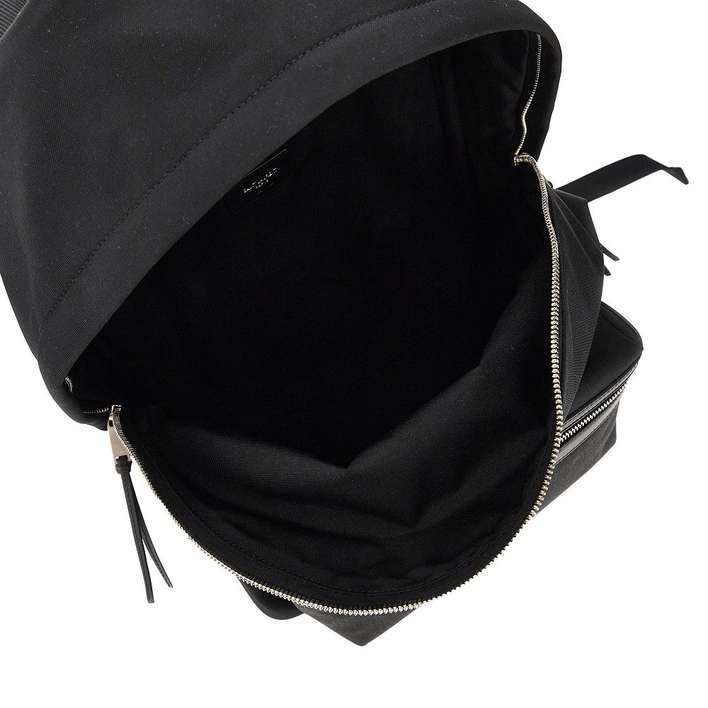 Saint Laurent 'City' canvas backpack with leather details