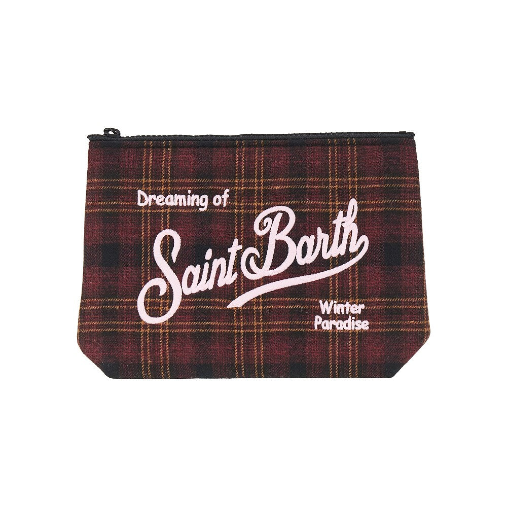 MC2 Saint Barth 'Aline' tartan fabric pouch