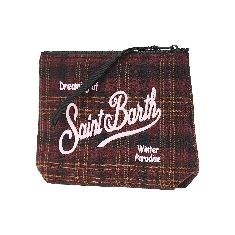 MC2 Saint Barth 'Aline' tartan fabric pouch